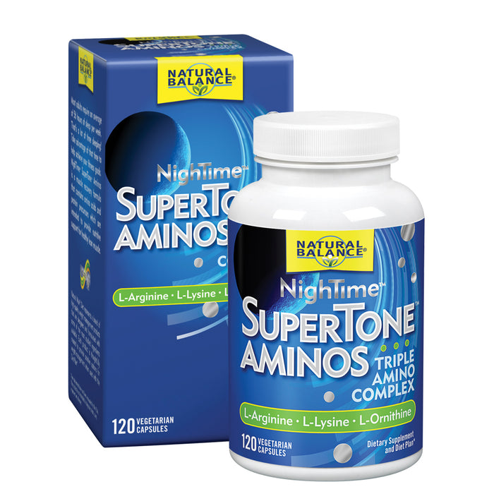 Natural Balance NighTime SuperTone Aminos | Triple Amino Complex for Lean Muscle Mass & Recovery Support | Fitness Goals Formula | 120ct, 30 Servings