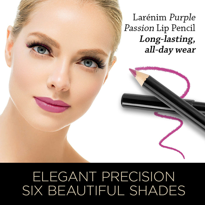 Larenim Purple Passion Ultra Wear Lip Pencil | Sculpts, Enhances & Defines Lips | Extends Wear of Lipstick or Lip Gloss | No Gluten | 1g