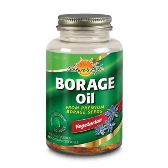 Nature's Life Borage Oil Vegetarian, Vegan Softgel (Btl-Plastic) 1000mg | 60ct