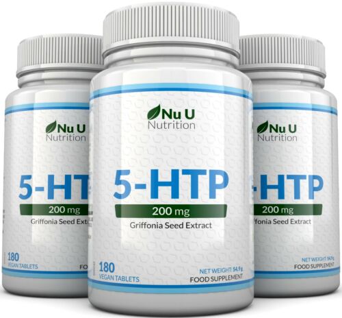 5-HTP 3 Bottles 360 tablets 5htp 200mg Griffonia Seed Extract 5 HTP Anxiety