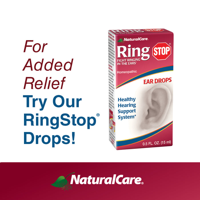 NaturalCare RingStop | Ringing in the Ear Aid | Homeopathic Support For Tinnitus Relief, Ear Noise & Sensitivity to Sound (60 CT)