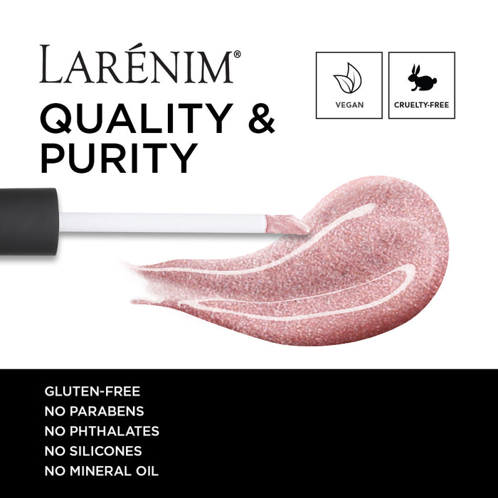 Larenim Peach Chiffon Ultra Lux Lip Gloss | Bold, Long-Lasting Color & Shine | Silky Hydration for Lush, Fuller-Looking Lips | Vegan & No Gluten, 7g