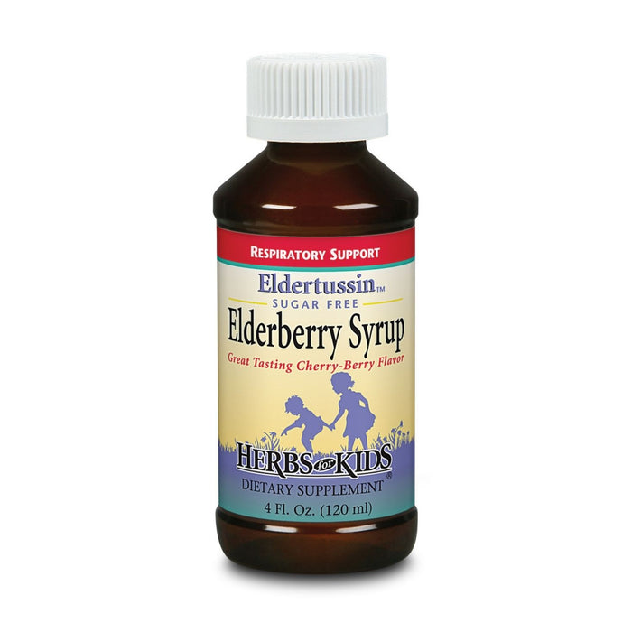 KAL Herbs for Kids Eldertussin Elderberry Syrup, Cherry Berry (Btl-Plastic) | 4oz
