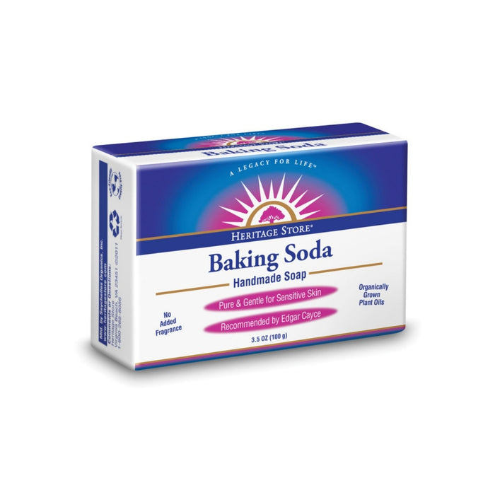 HERITAGE STORE Baking Soda Soap, Bar, Unscented (Carton) | 3.5oz