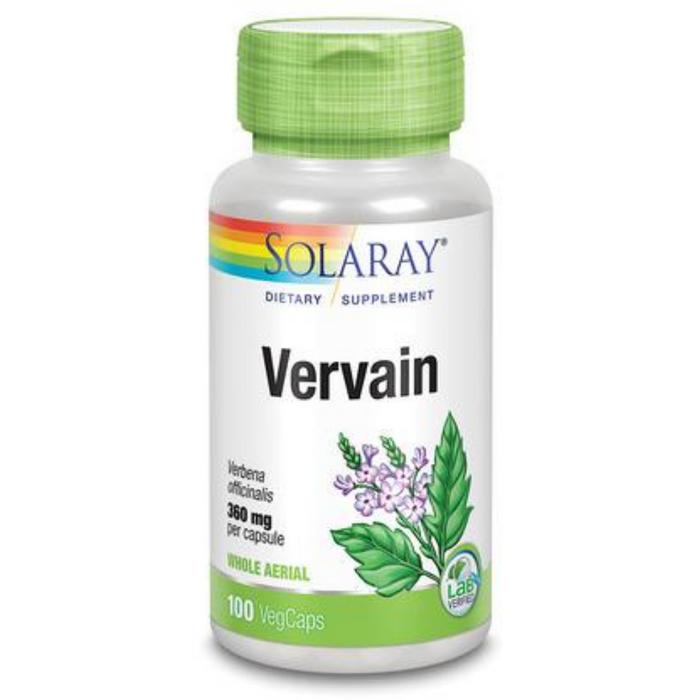 Solaray Vervain Aerial 360 mg Capsules | 100 Count