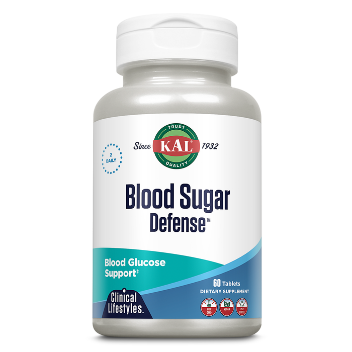 KAL Blood Sugar Defense Blood Glucose Support with Cinnamon and Alpha Lipoic Acid With ActivTab Technology for Faster Disintegration 60 Tablets