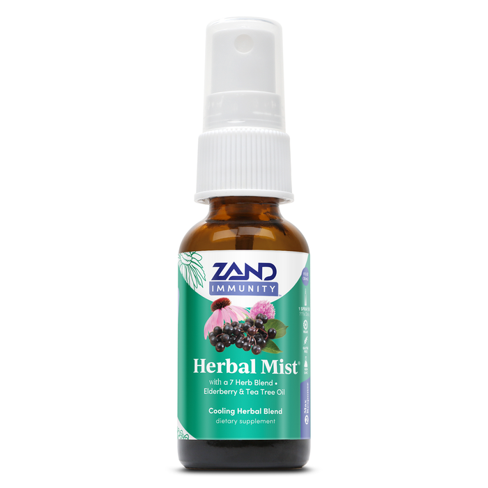 Zand Immunity HerbalMist Throat Spray | Soothing Formula with Echinacea, Tea Tree, Sage, Elderberry & Peppermint (1oz)
