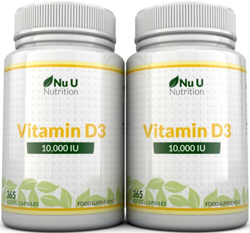 Vitamin D3 10000 iu 365 Tablets Vit D3 10,000 IU(1 Full Year Supply)