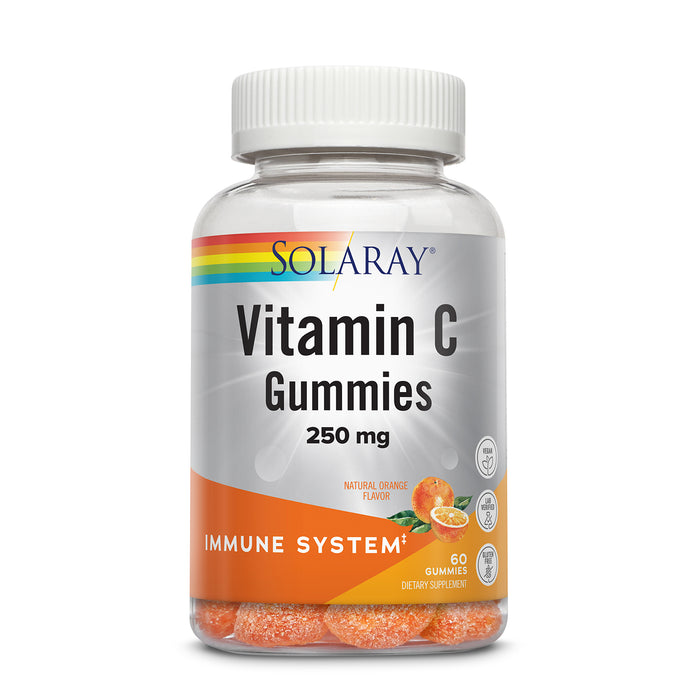 Solaray Vitamin C Gummies 250 mg | Healthy Immune System Function Support | Vegan & Gluten Free | 30 Servings, 60 Ct