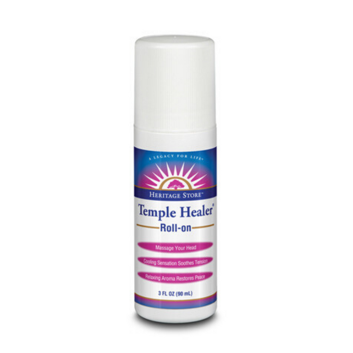 HERITAGE STORE Temple Healer, Roll-On, Peppermint (Tube) | 3oz