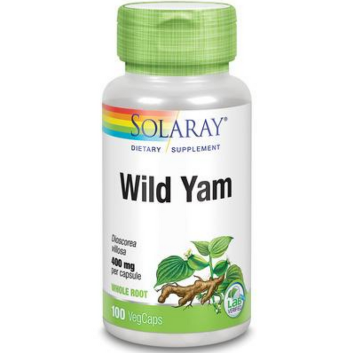 Solaray Wild Yam Root Capsules, 400 mg | 100 Count