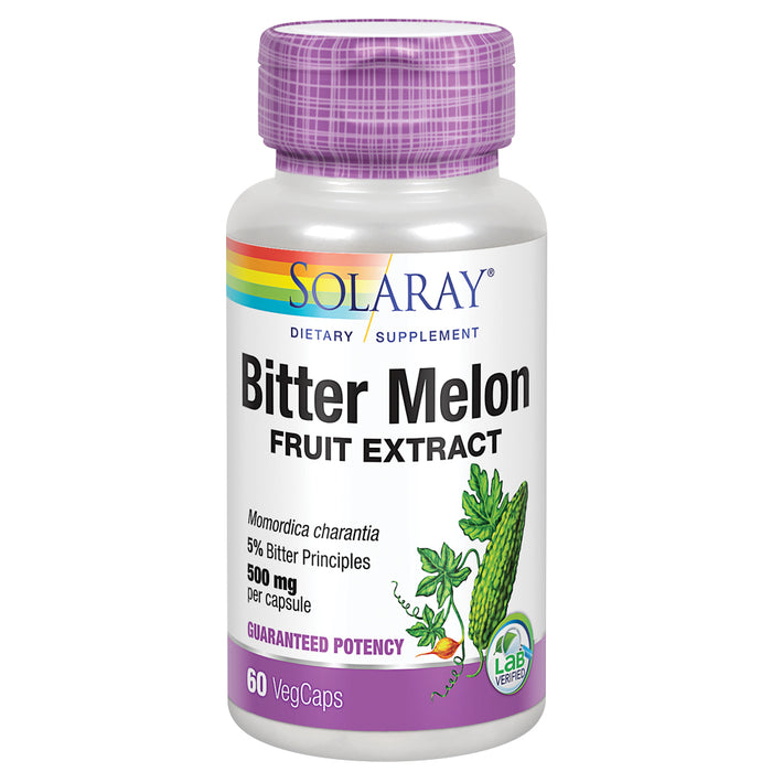Solaray Bitter Melon Fruit Extract 500mg 5% Bitter Principles | Lab Verified | 60 VegCaps