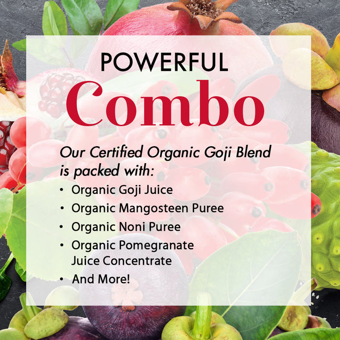 Dynamic Health Organic Goji Juice Blend | With Mangosteen, Pomegranate & Noni | W/ Antioxidants | Vegetarian, No Gluten | 33.8oz, 33 Serv