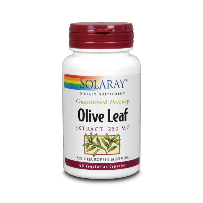 Solaray Guaranteed Potency Olive Leaf Extract, Veg Cap (Btl-Plastic) 250mg | 60ct
