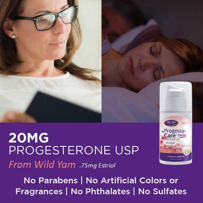 Life-Flo Progesta-Care | Natural Progesterone USP | Physician-Developed Body Cream for Optimal Balance | 4-oz Pump