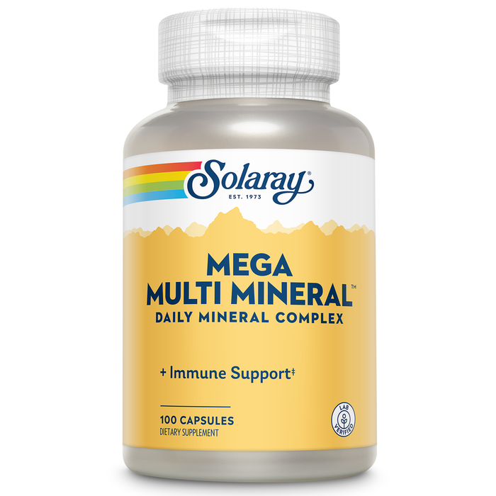 Solaray Mega Multi Mineral (25 Servings, 100 Capsules)