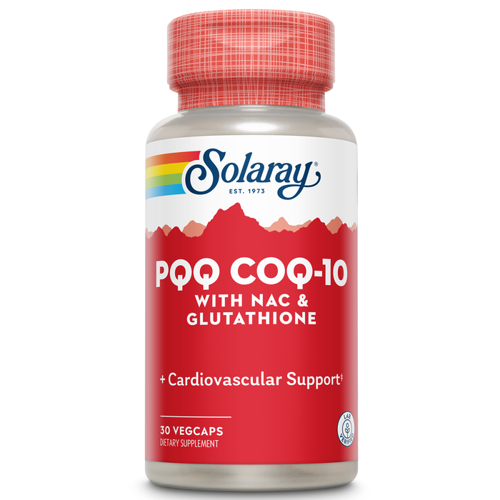 Solaray PQQ CoQ10 with NAC & Glutathione Cardiovascular Health & Normal Cellular Energy Support 30 CT