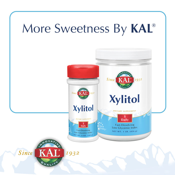 KAL Xylitol | Fast Dissolving Powder | Low Glycemic Sweetness | Fewer Calories Than Sugar | Wont Promote Tooth Decay | 2lbs