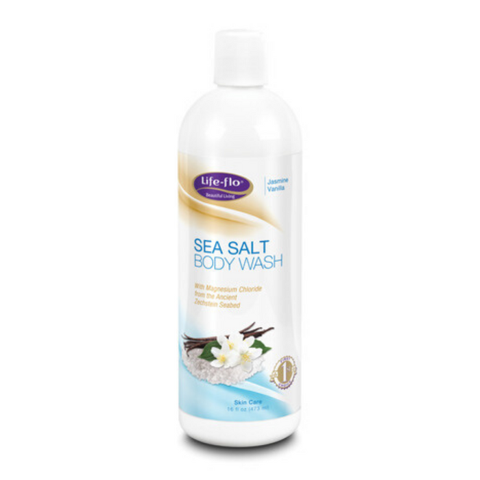 LIFE-FLO Sea Salt Body Wash w/Magnesium, Liquid, Jasmine (Btl-Plastic) | 16oz