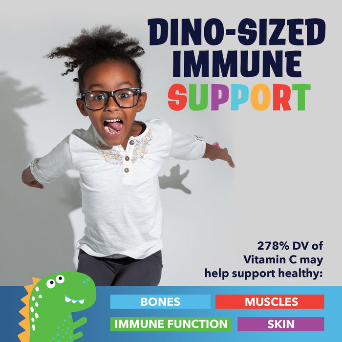 KAL Vitamin C-Rex Kids’ Gummies, Vitamin C Gummies for Kids, Healthy Immune, Bone, Muscle & Skin Support Vitamin C Gummy, Vegan, Gluten Free, 60 Day Money Back Guarantee, 30 Servings, 60 Gummies
