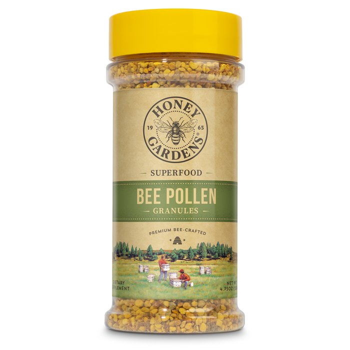 Honey Gardens Bee Pollen Granules, Premium Bee-Crafted Superfood with Naturally Occurring Vitamins, Antioxidants & Amino Acids, 45 Servings, 4.75 OZ