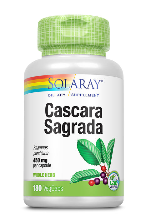 Solaray Cascara Sagrada Capsules, 450 mg, 180 Count