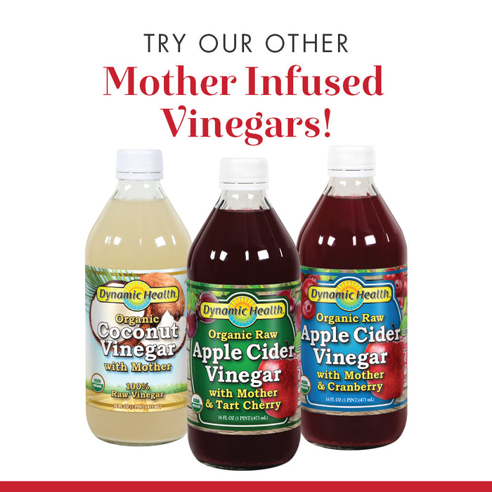 Dynamic Health Organic Raw Apple Cider Vinegar with Mother | Vegan, Gluten Free, Non-GMO, Unpasteurized | 128 FL OZ