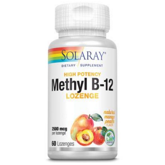 Solaray B 12 Methyl Lozenge Supplement, 2500mcg | 60 Count