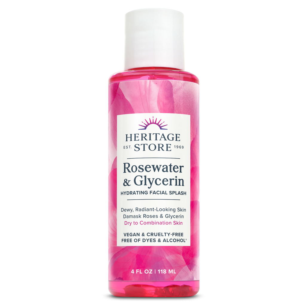 Heritage Store Rosewater and Glycerin Hydrating Facial Splash for Dry Co — The Healthway Store