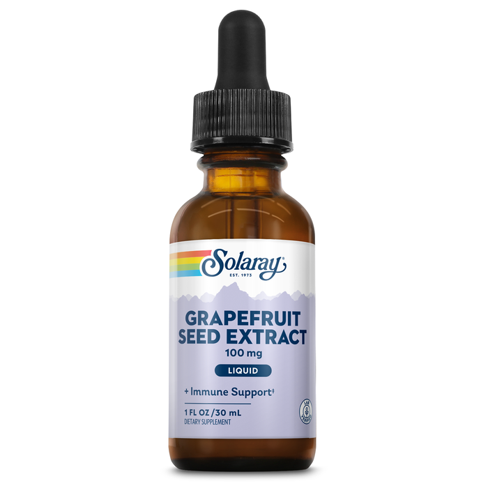 Solaray Grapefruit Seed Extract Liquid 100mg - Immune Support Supplement w/ Antioxidants and Polyphenols - Gut Health and Digestion Support - 60-Day Guarantee, Lab Verified, Approx. 100 Serv, 1 FL OZ