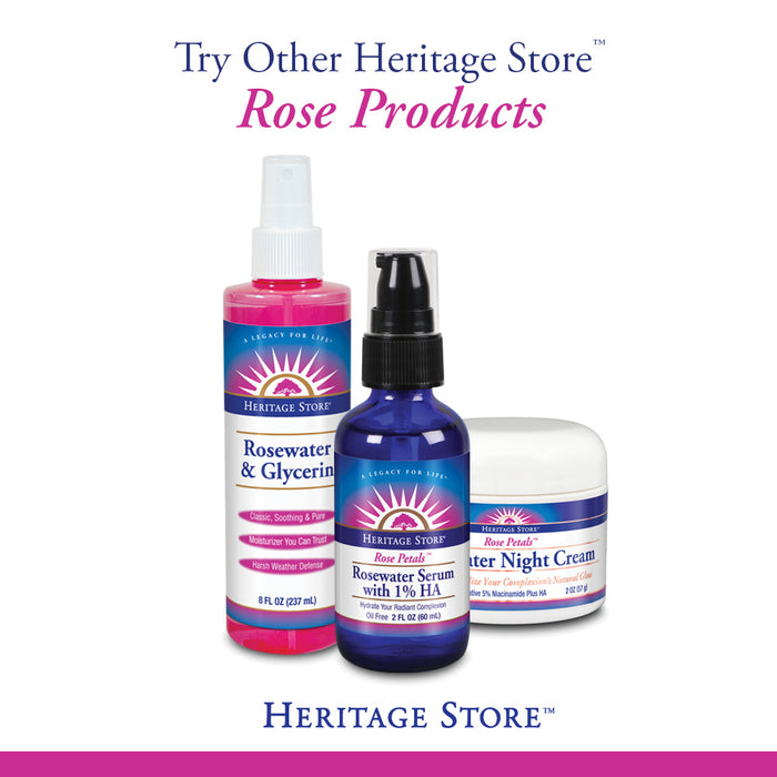 Heritage Store Aura Glow, Rose | Body & Massage Oil | For Beautiful Skin & Hair | Moisturizer, Aftershave Lotion, Hair & Bath Oil | 64oz