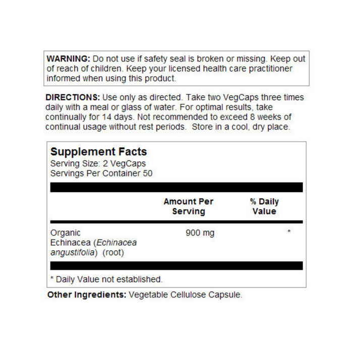 Solaray Echinacea Angustifolia Root 450mg | May Support Healthy Immune Function & Respiratory System | Non-GMO | Vegan | 100 VegCaps