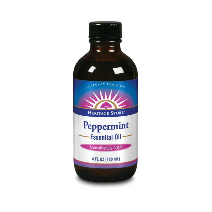 HERITAGE STORE Peppermint Essential Oil, Peppermint (Btl-Glass) | 4oz