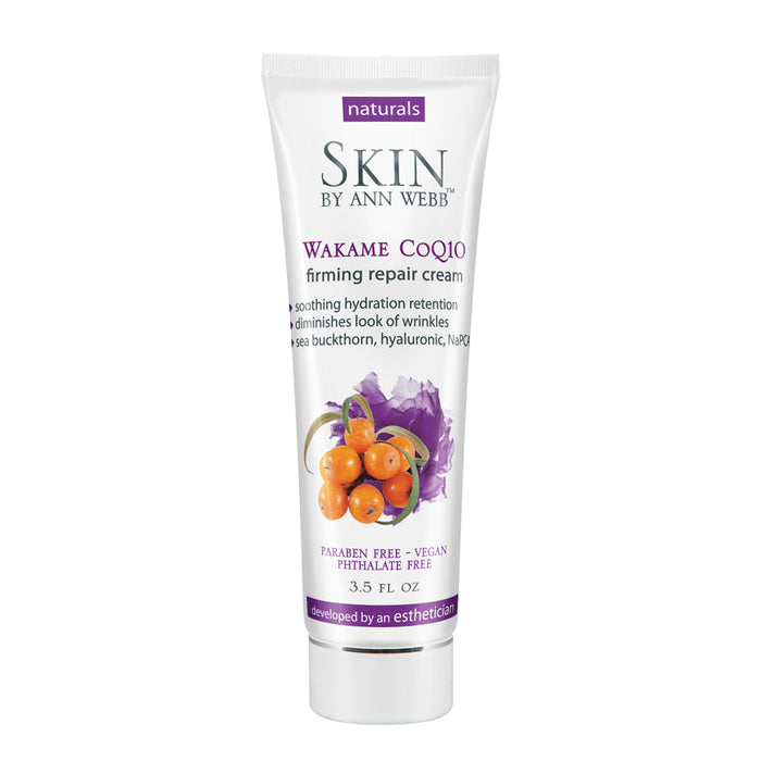 Skin by Ann Webb Wakame CoQ10 Firming Repair Night Cream | Chamomile Scented Anti-Aging Moisturizer | No Parabens & Phthalates | Vegan | 3.5 Oz
