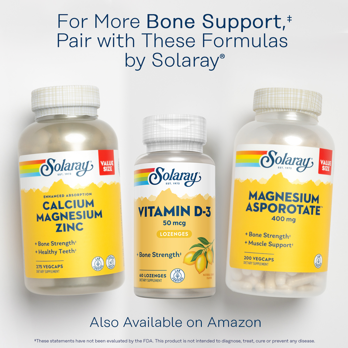 Solaray Vitamin D3 Lozenges 50mcg - 2000IU D3 Vitamin - Strong Bones, Muscle and Immune Support - Natural Lemon Flavor - Lab Verified, 60-Day Guarantee - 60 Servings, 60 Lozenges