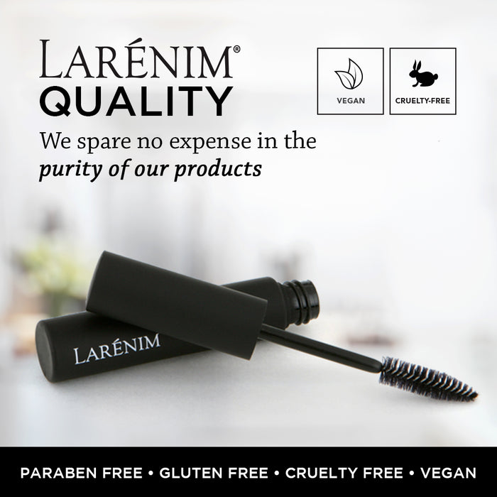 Larenim MineraLash Mascara Jet Black | No Clumps or Flakes for Lush Lashes | Vegan, No Gluten or Parabens | .30 oz