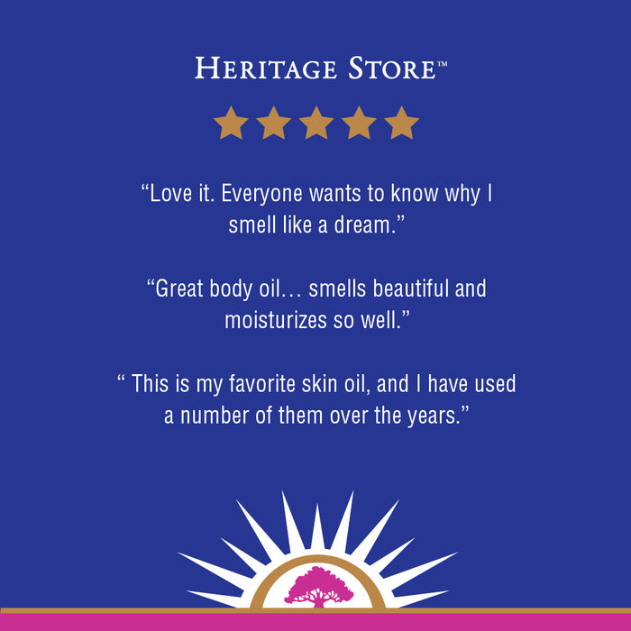 Heritage Store Aura Glow, Rose | Body & Massage Oil | For Beautiful Skin & Hair | Moisturizer, Aftershave Lotion, Hair & Bath Oil | 64oz