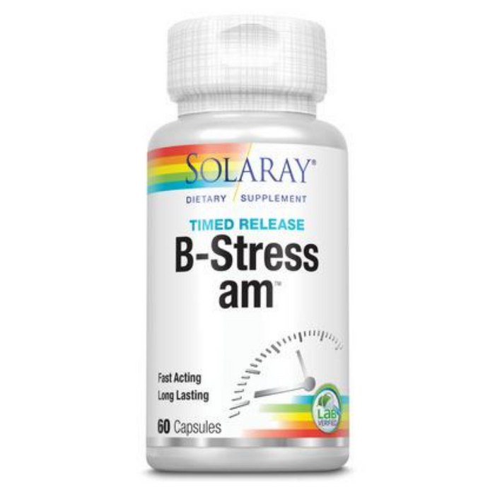 Solaray B Stress Two-Stage, Timed-Release A.M., Capsule (Btl-Plastic) | 60ct