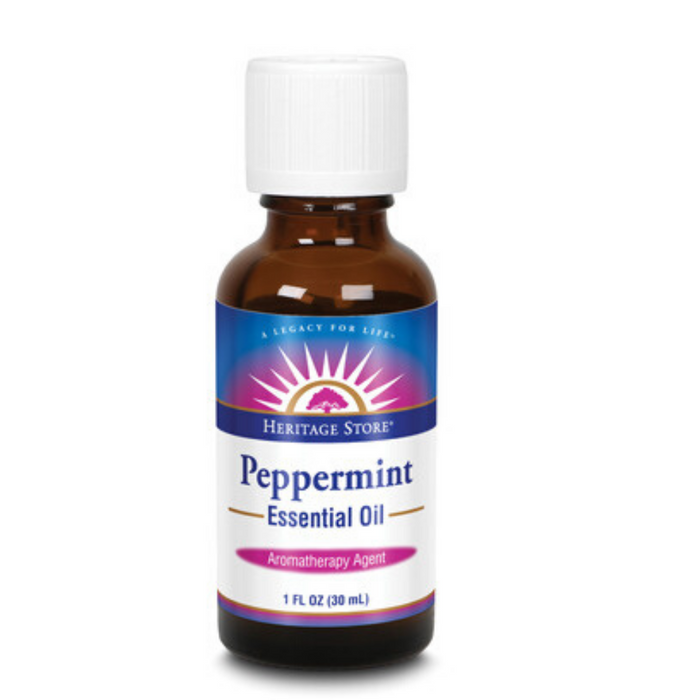 HERITAGE STORE Peppermint Essential Oil, Peppermint (Btl-Glass) | 1oz